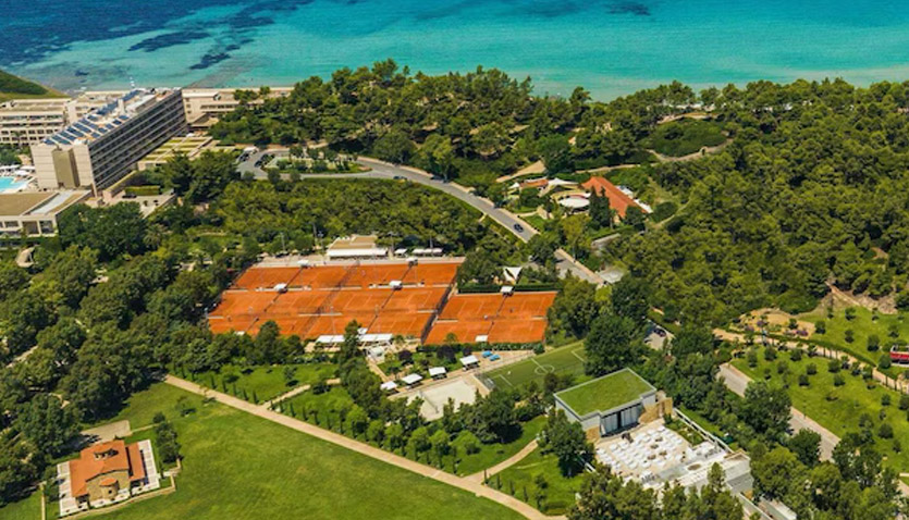 Sani Resort tennis courts