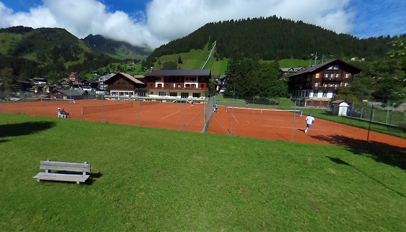 Sportchalet Murren tennis courts